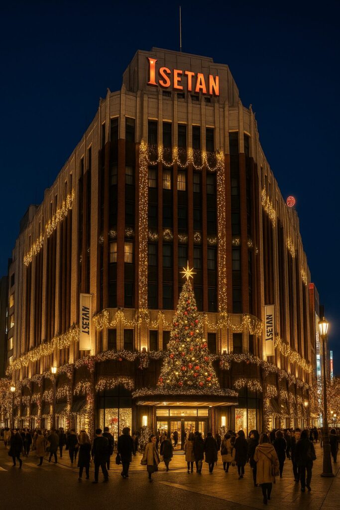 연말 연시 세일 이세탄 ISETAN 분위기 예시