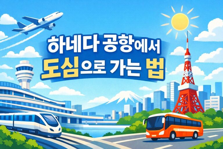 하네다 공항에서 도심(도쿄역/시부야) 가는 3가지