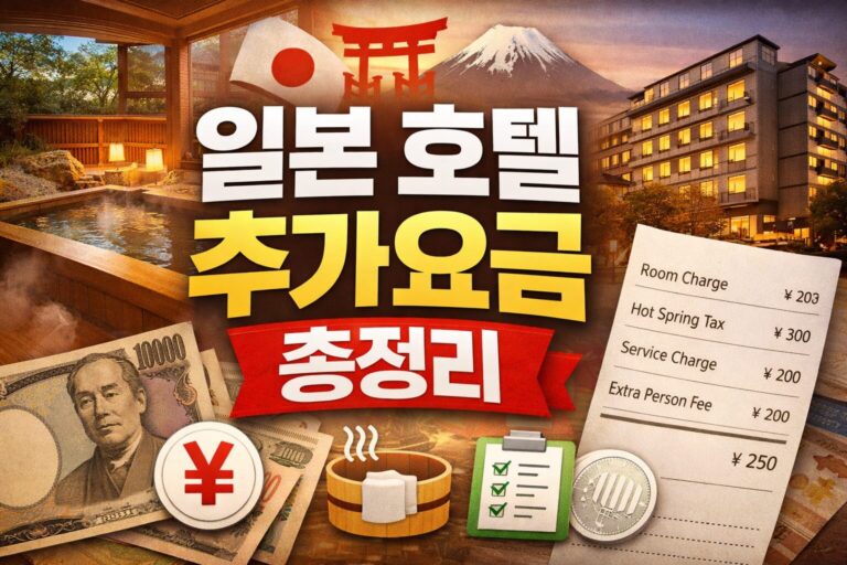 일본 호텔 추가요금 총정리 썸네일