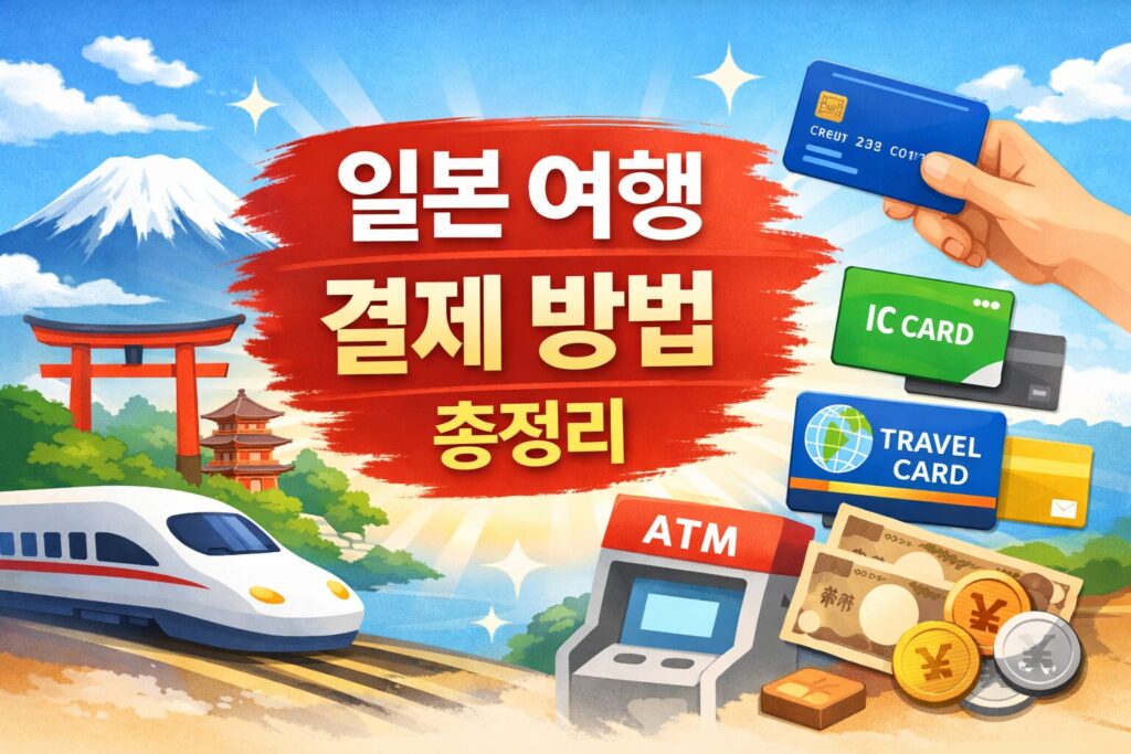 일본 여행 결제 방법 총정리 현금 vs 카드 vs 교통카드 vs 트래블카드 + ATM 인출법
