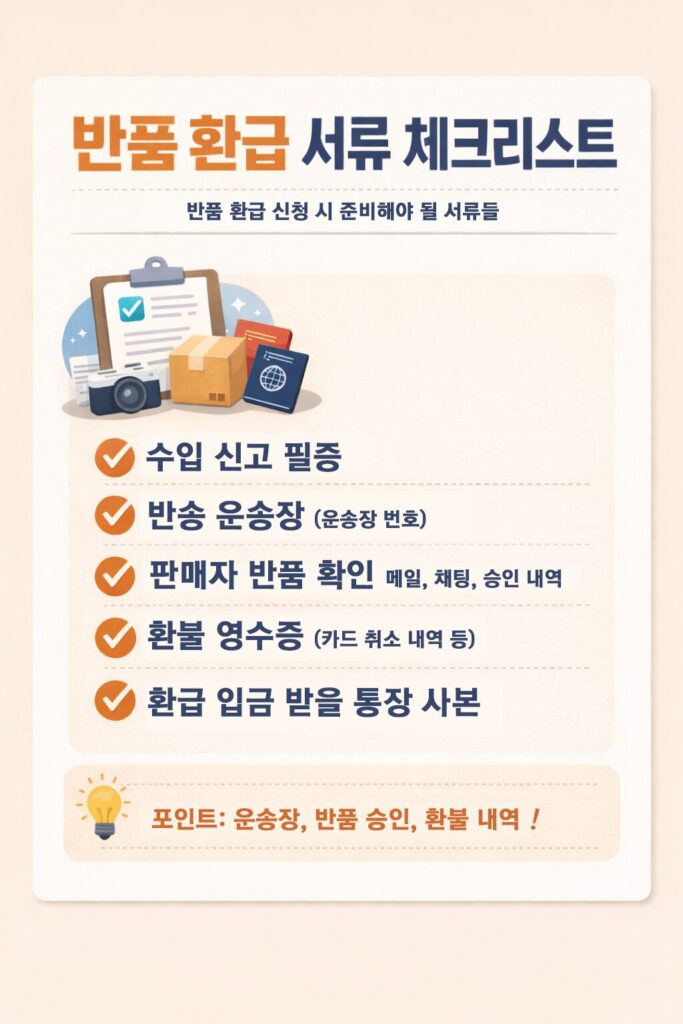 직구 반품 환불 신청할 때 필요한 내용 체크리스트