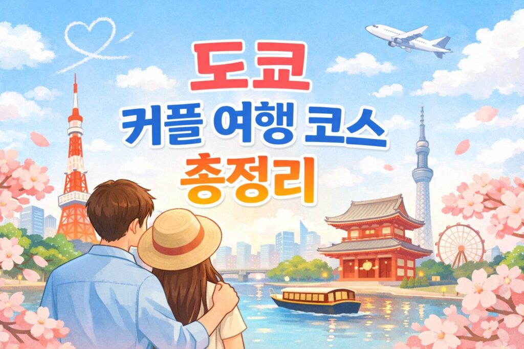 도쿄 커플 여행 코스 총정리 - 일본 커플 여행을 계획하는 연인의 습